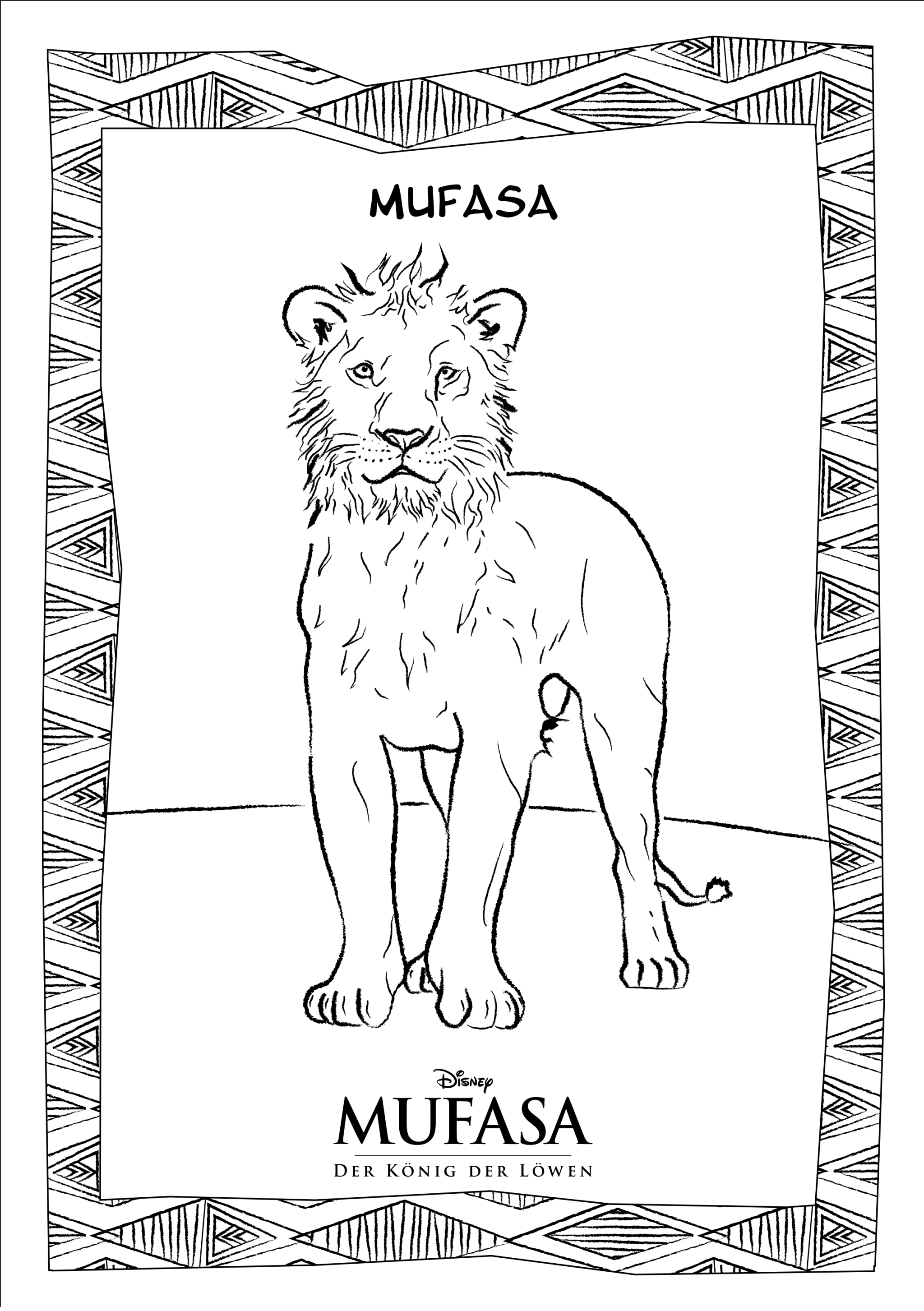 Mufasa Ausmalbild