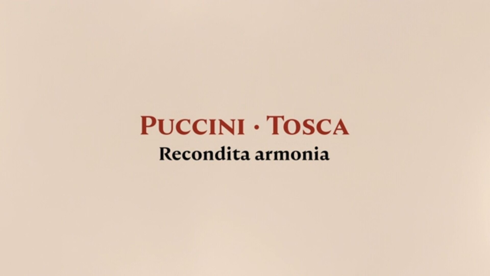 Puccini - Tosca, Act II: Dammi I colori! (Lyric Video)