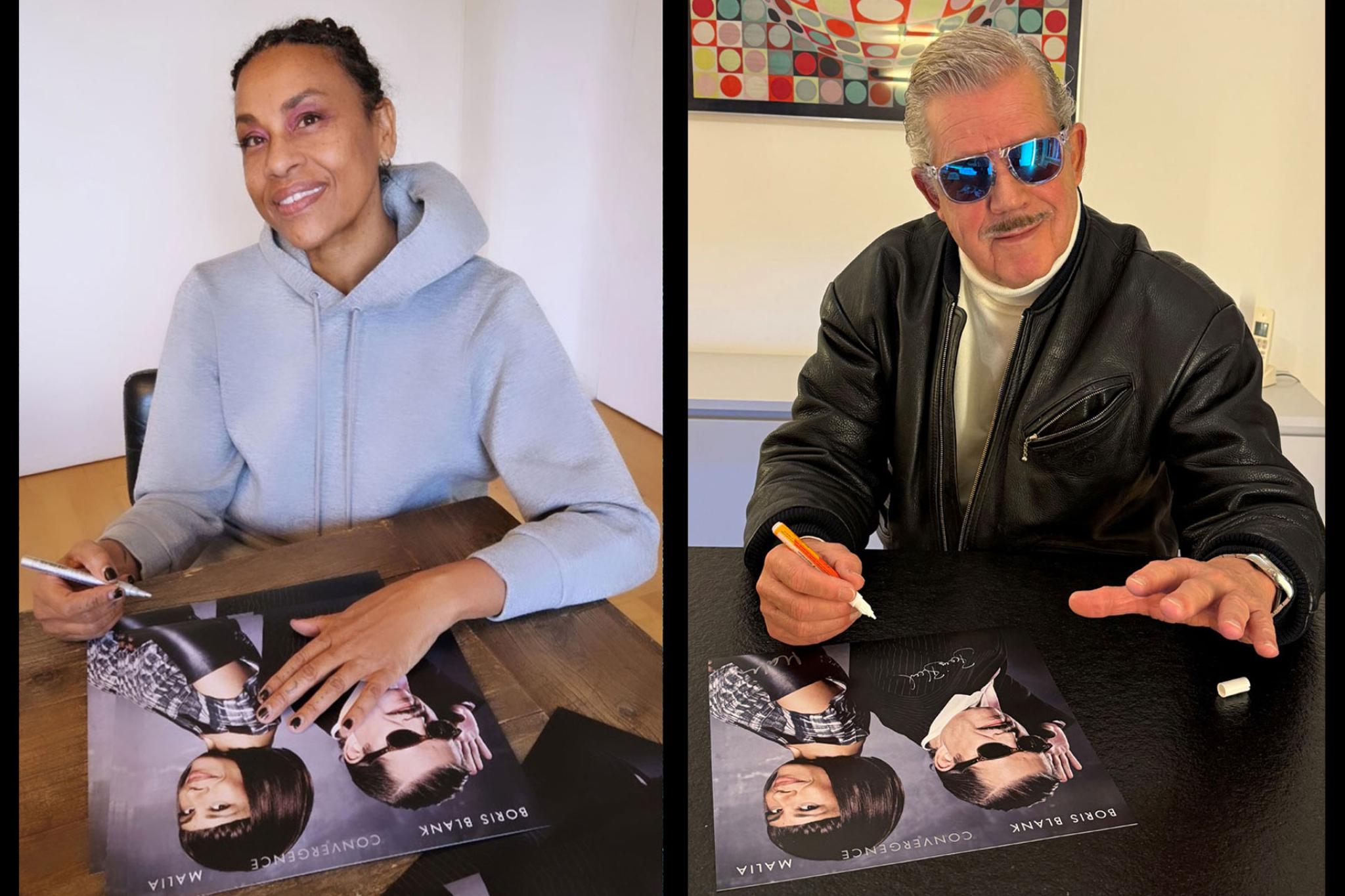 Malia + Boris Blank "Convergence" signierte LP