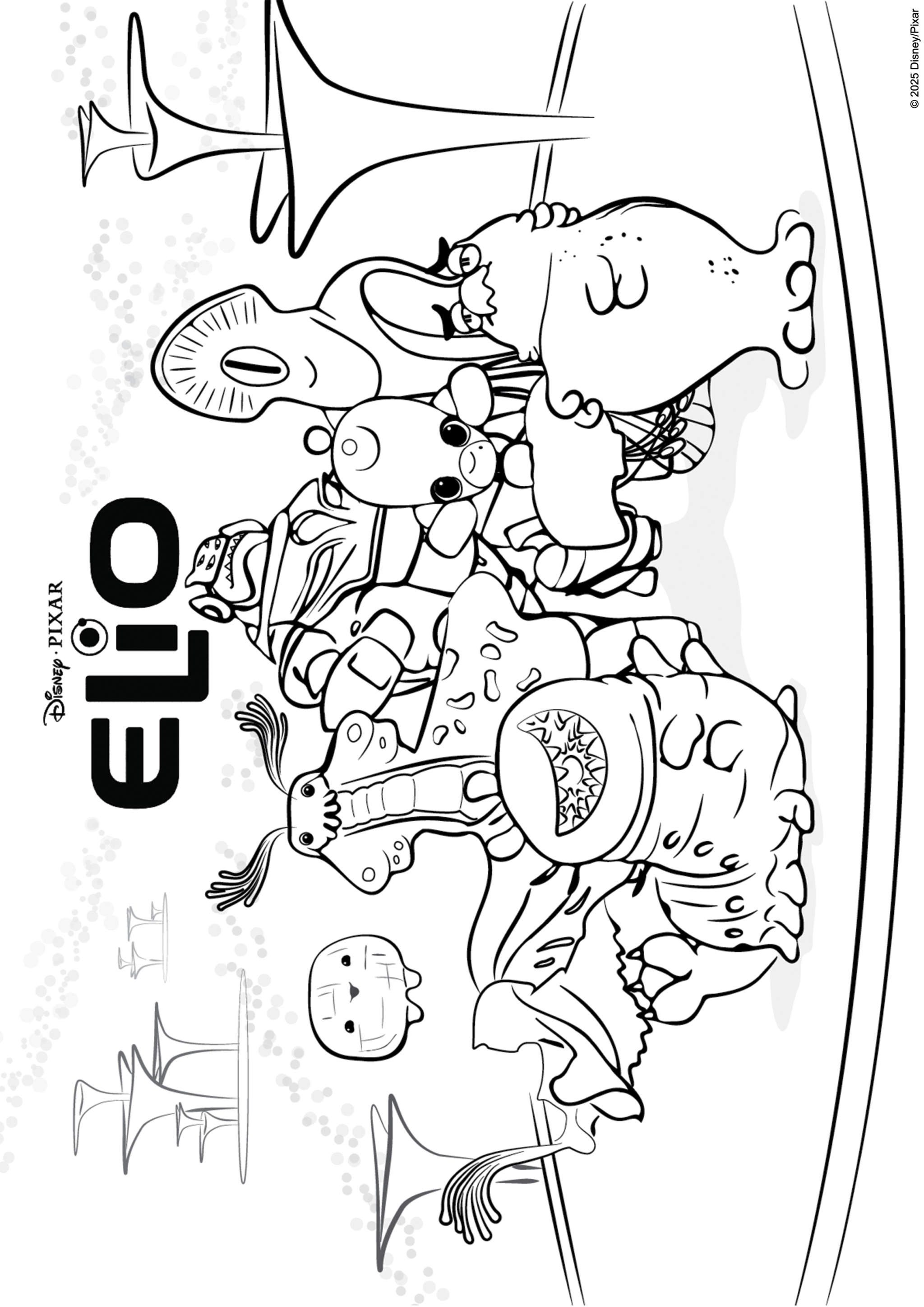 Elio Ailien Ausmalbild