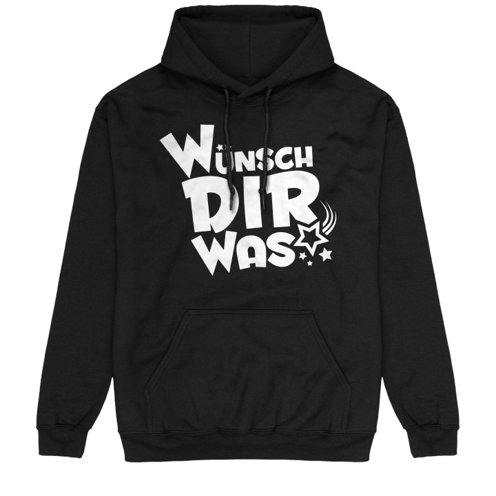 Wünsche Dir Was – Logo Hoodie schwarz