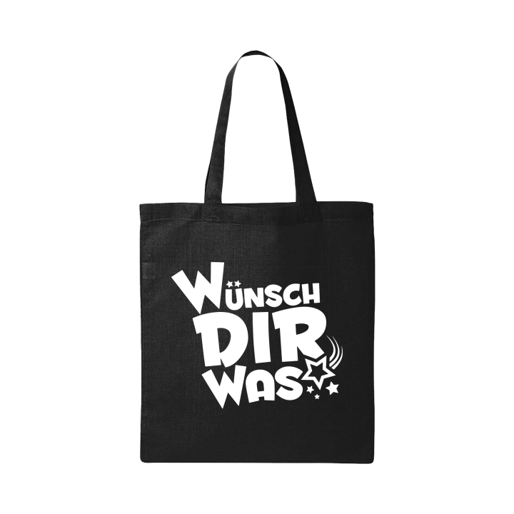 Wünsche Dir Was – Logo Beutel schwarz