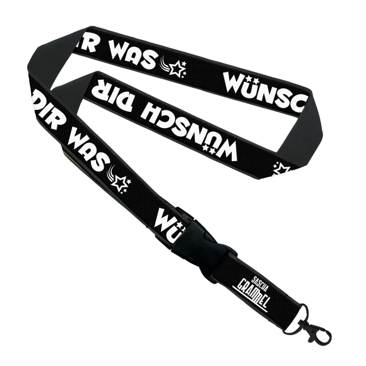 Wünsch Dir was – Logo Lanyard schwarz