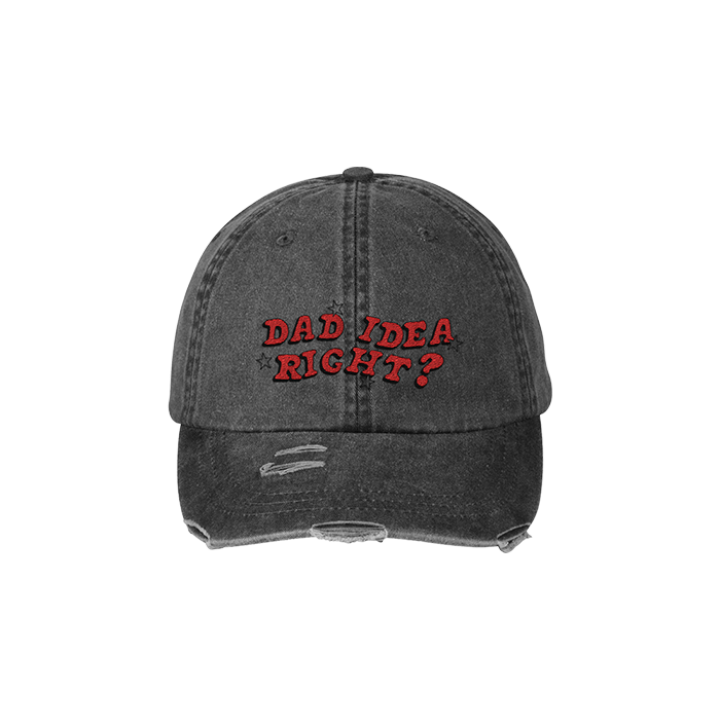 dad idea right? distressed dad hat