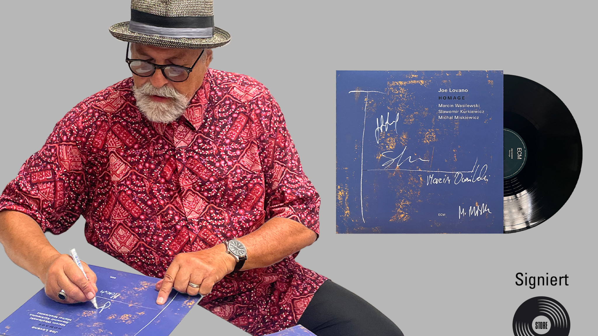 Exklusiv im JazzEcho-Store: Handsignierte Exemplare von Joe Lovanos "Homage"