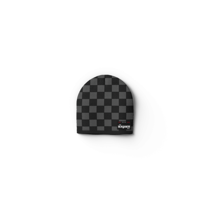 Off With Her Head Gray + Black Beanie