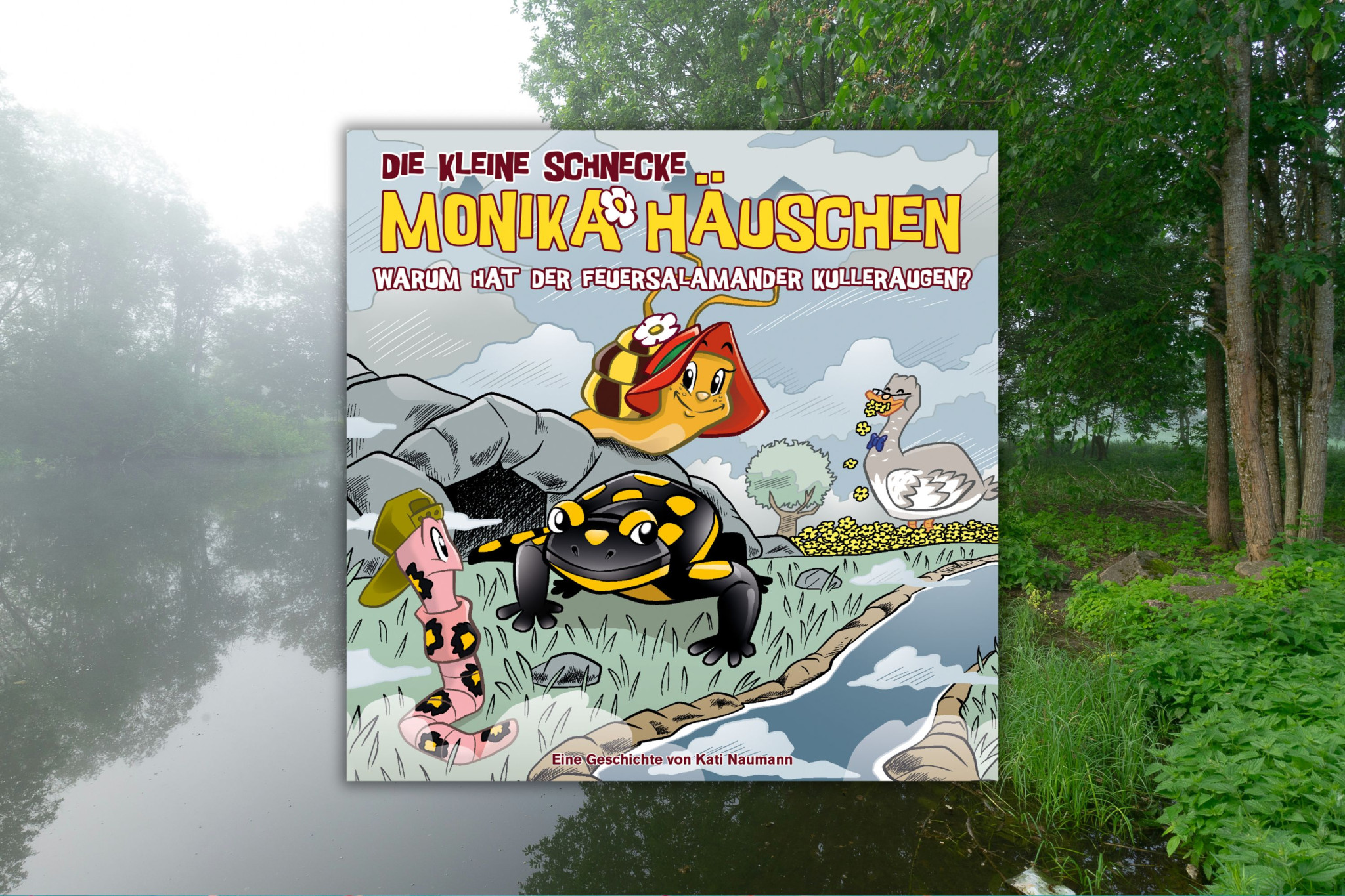 Erfahre in einer neuen Monika Häuschen Folge „Warum hat der Feuersalamander Kulleraugen?“ hat