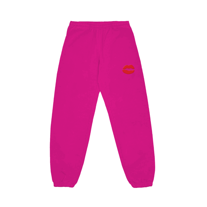 KISS SWEATPANTS (PINK)