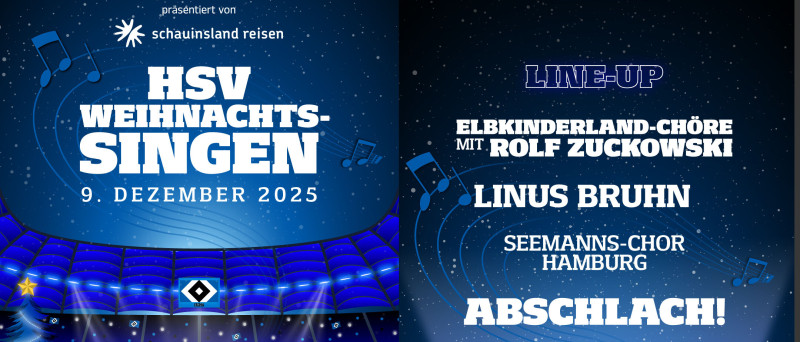 Elbtour 2025 - Abschluss beim Weihnachtssingen im HSV-Stadion