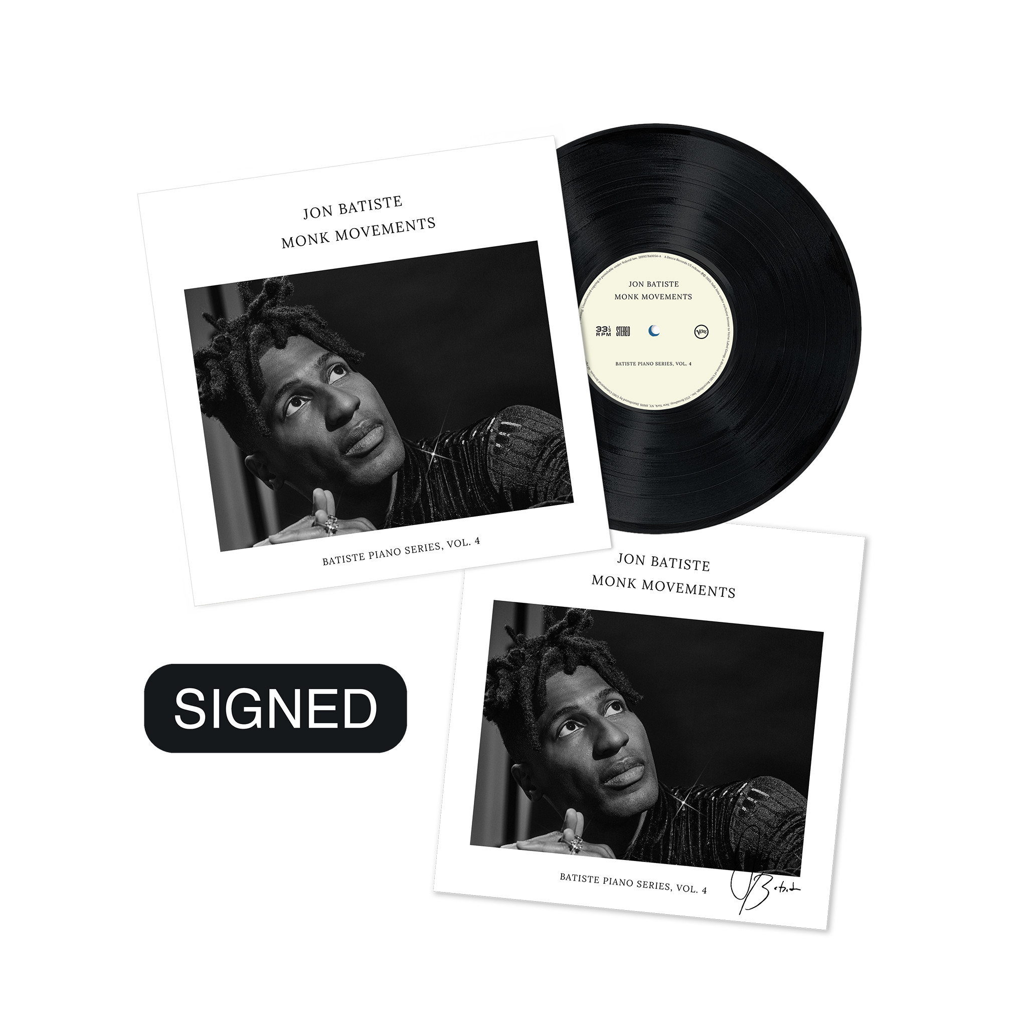 Jon Batiste - Monk Movements (black LP + Signed Art Card)