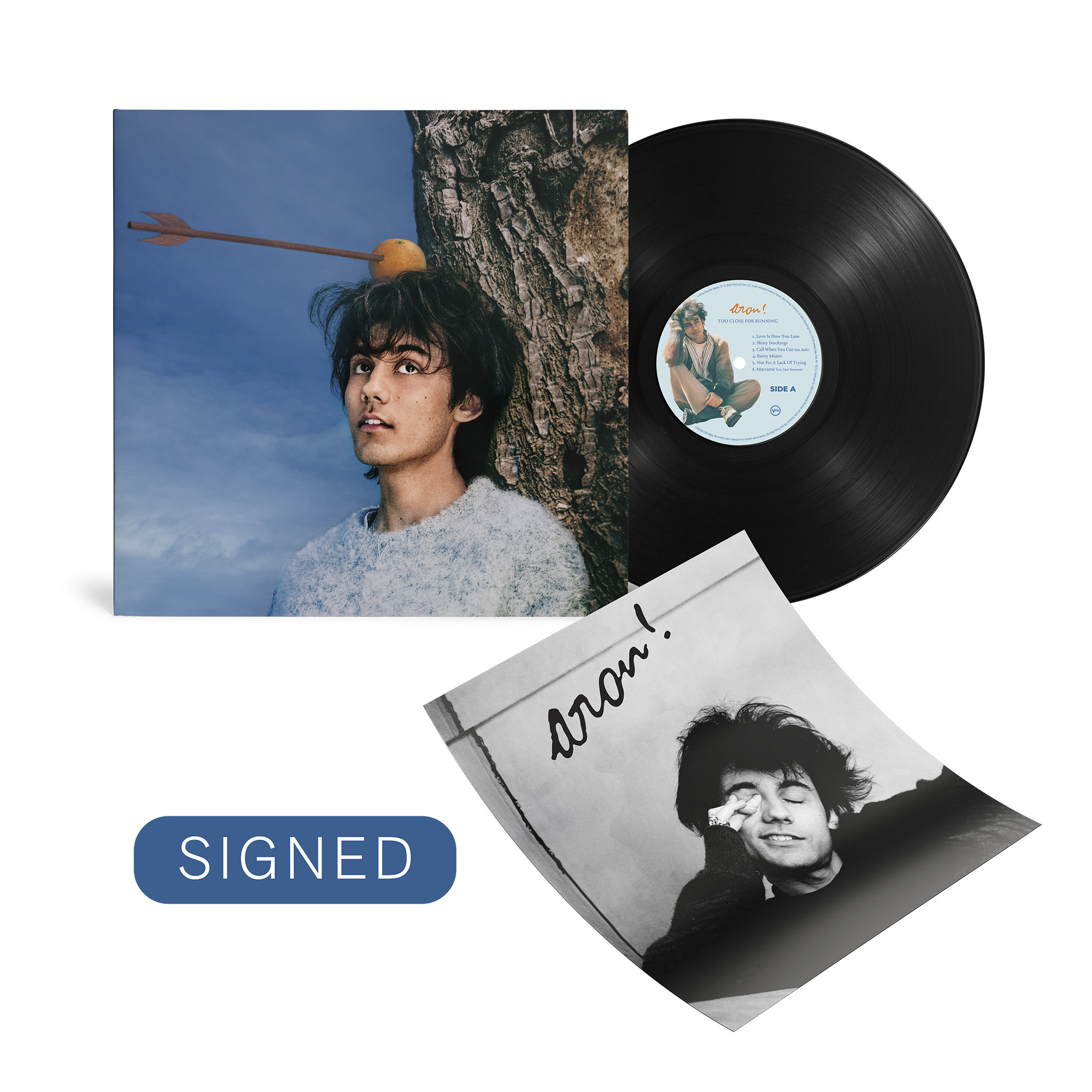 aron! - Too Close For Running (Signed LP)