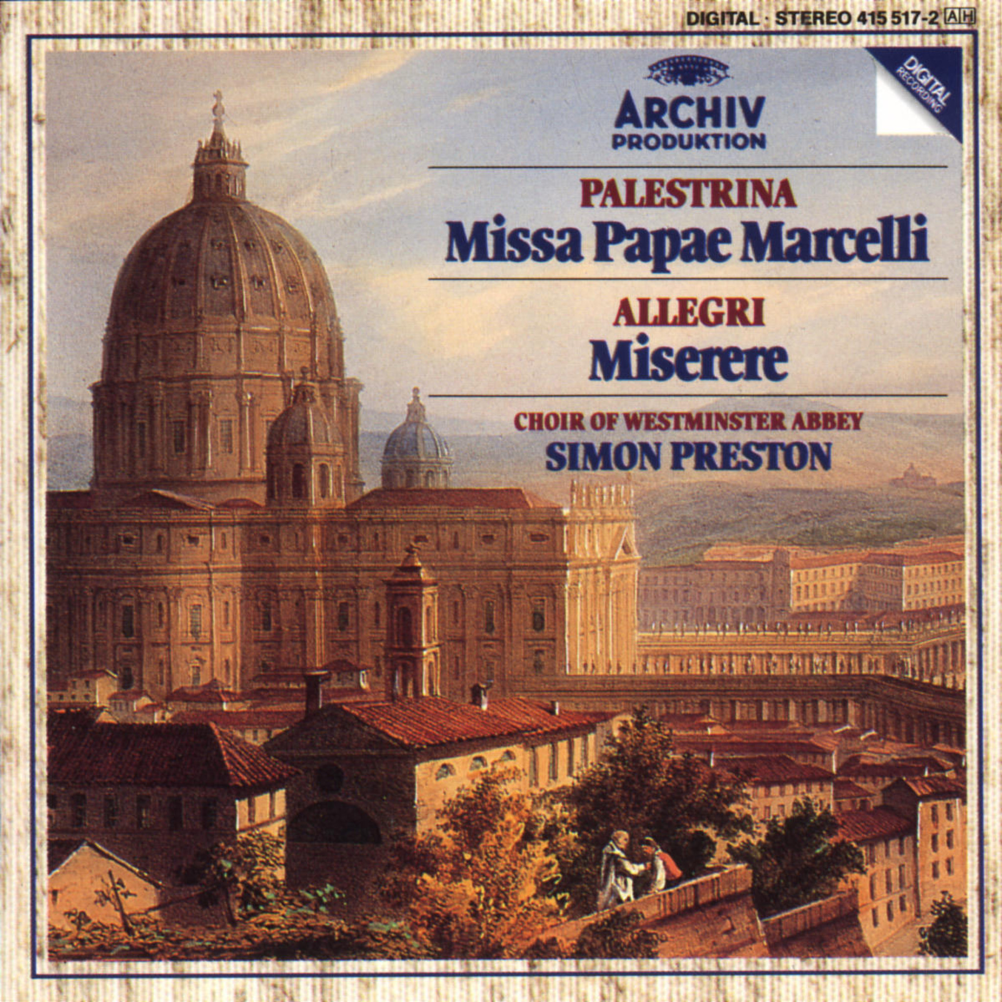 PALESTRINA Missa Papae Marcelli + ALLEGRI /Preston