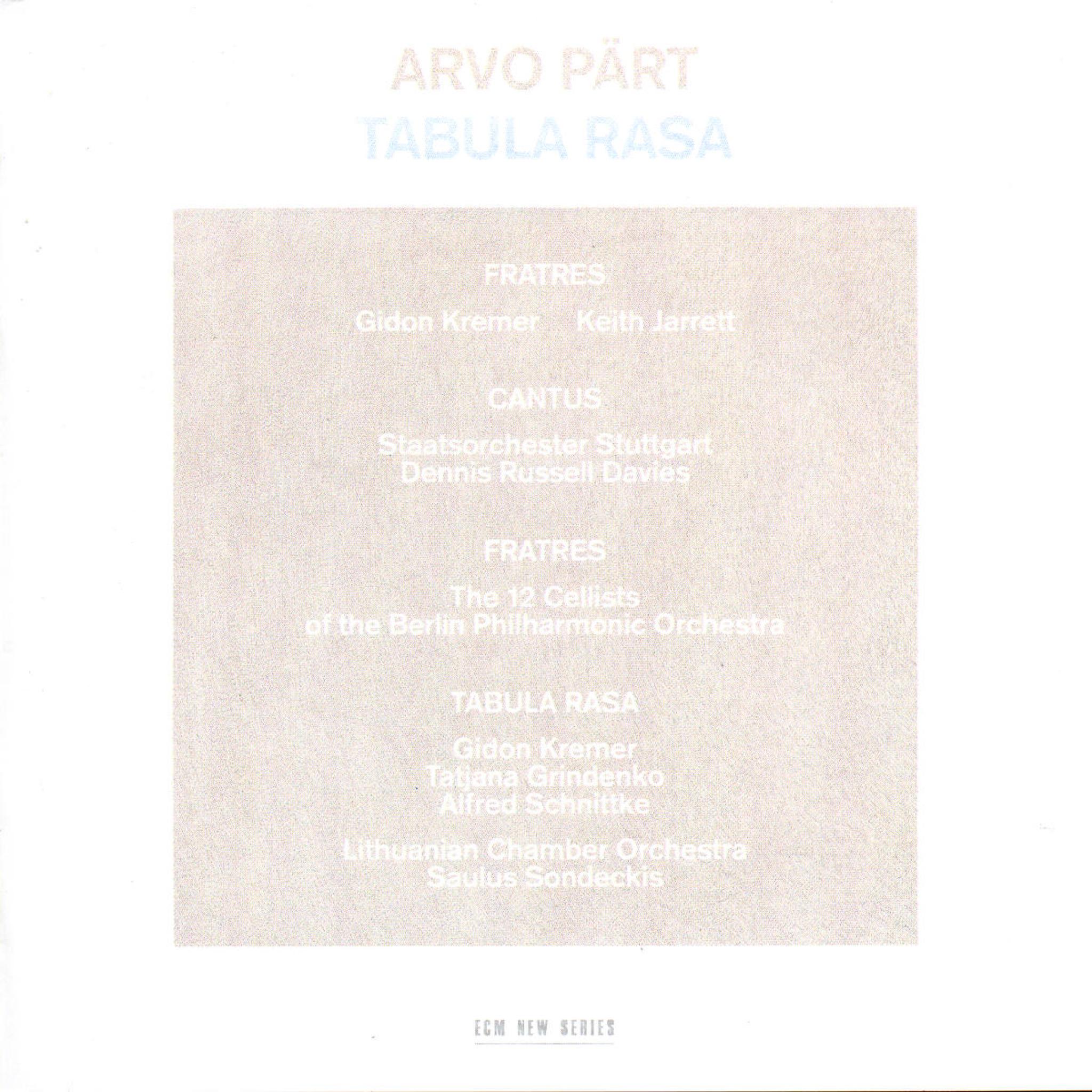 Arvo Pärt: Tabula Rasa 0042281776429